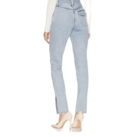 RAG & BONE High Rise Straight Leg Light Blue Denim Jeans Size 29